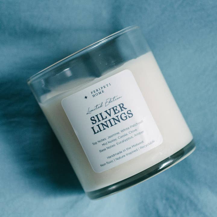Silver Linings Soy Candle, Customer Favorite for wholesale by Peripeti Home