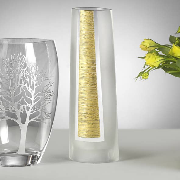 The Gold Standard 10.5" Crystal Vase for wholesale by Badash