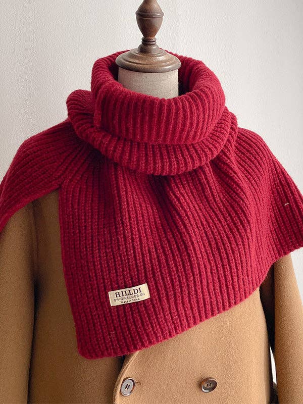 StyleGalX - Venta al por mayor Bufanda - Mujer - Chal y bufanda de punto con cuello alto en colores sólidos para invierno2