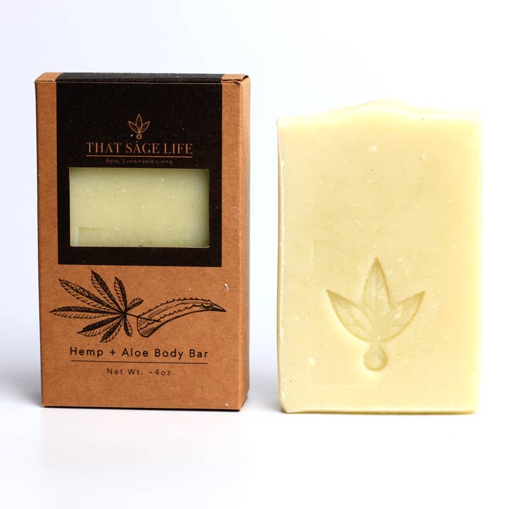Hemp and Aloe Body Bar for wholesale by That Sage Life
