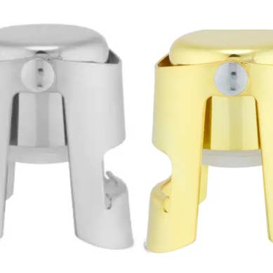 TRUE - Wholesale Wine Stopper - Fizz Chrome Champagne Stopper - Silver or Gold