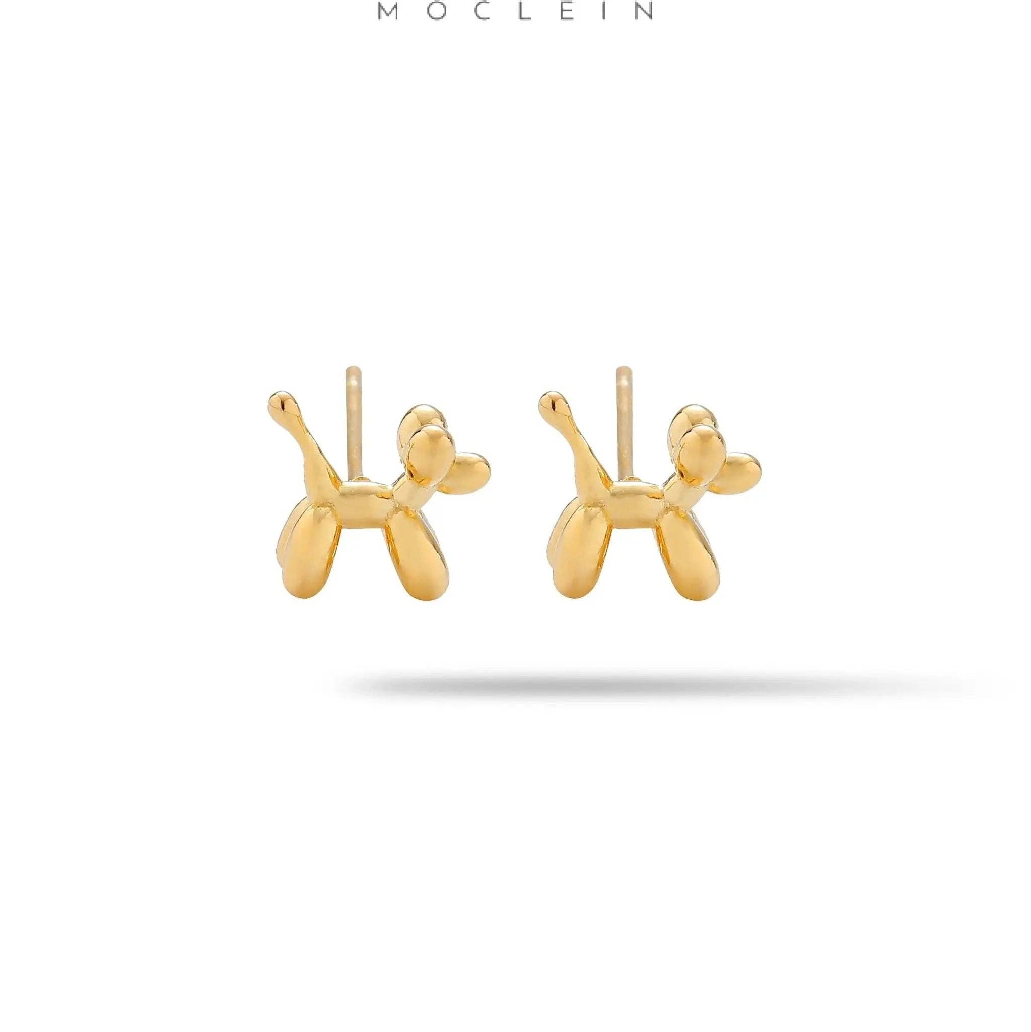 Moclein - Wholesale Stud/Post Earrings - Balloon Dog Minimalistic Stud Earrings2