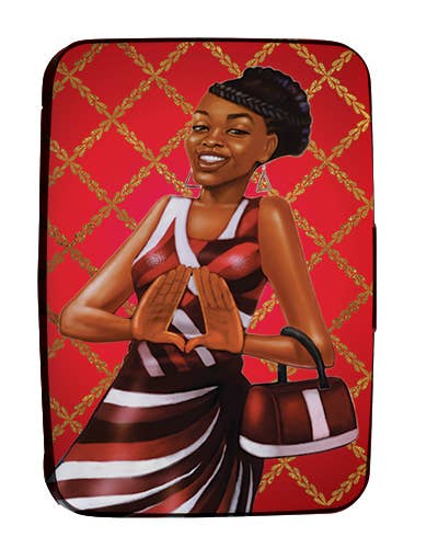 African American Expressions - Wholesale Card Holder - Women's - Red and White Card Holder