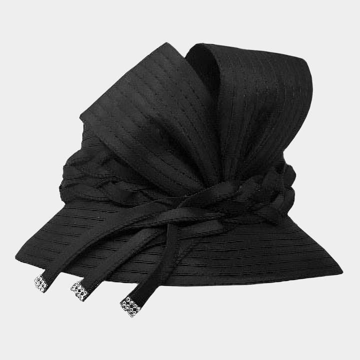 Ribbon Pointed Braided Band Dressy Hat for wholesale by Sensibling Corp.