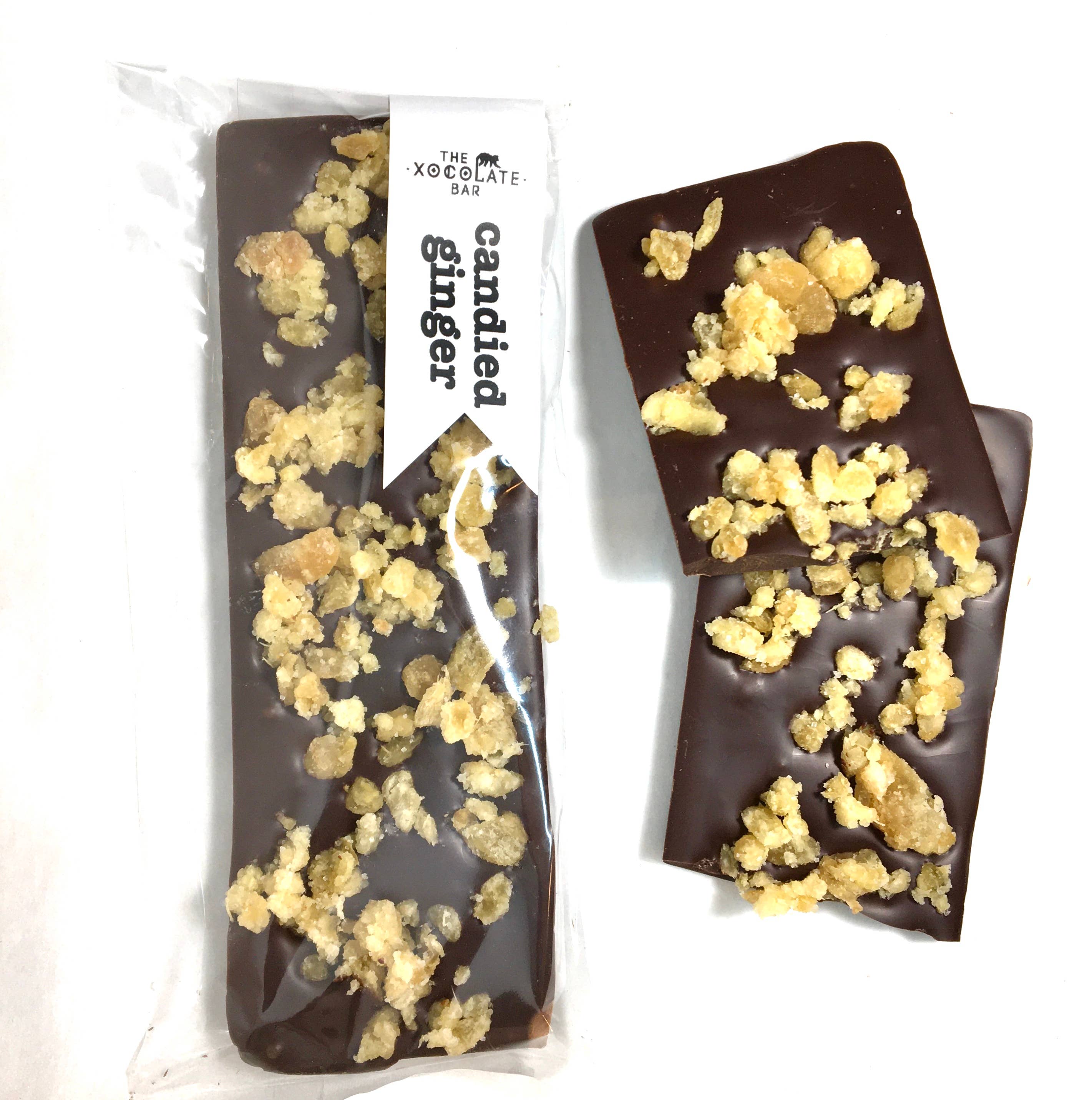 The Xocolate Bar - Wholesale Chocolate Bar - Candied Ginger Bar - organic vegan dark chocolate3