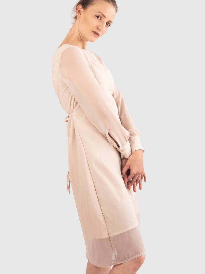 Vestido de gasa con trabilla en la espalda para venta al por mayor de Lia & Saora GmbH