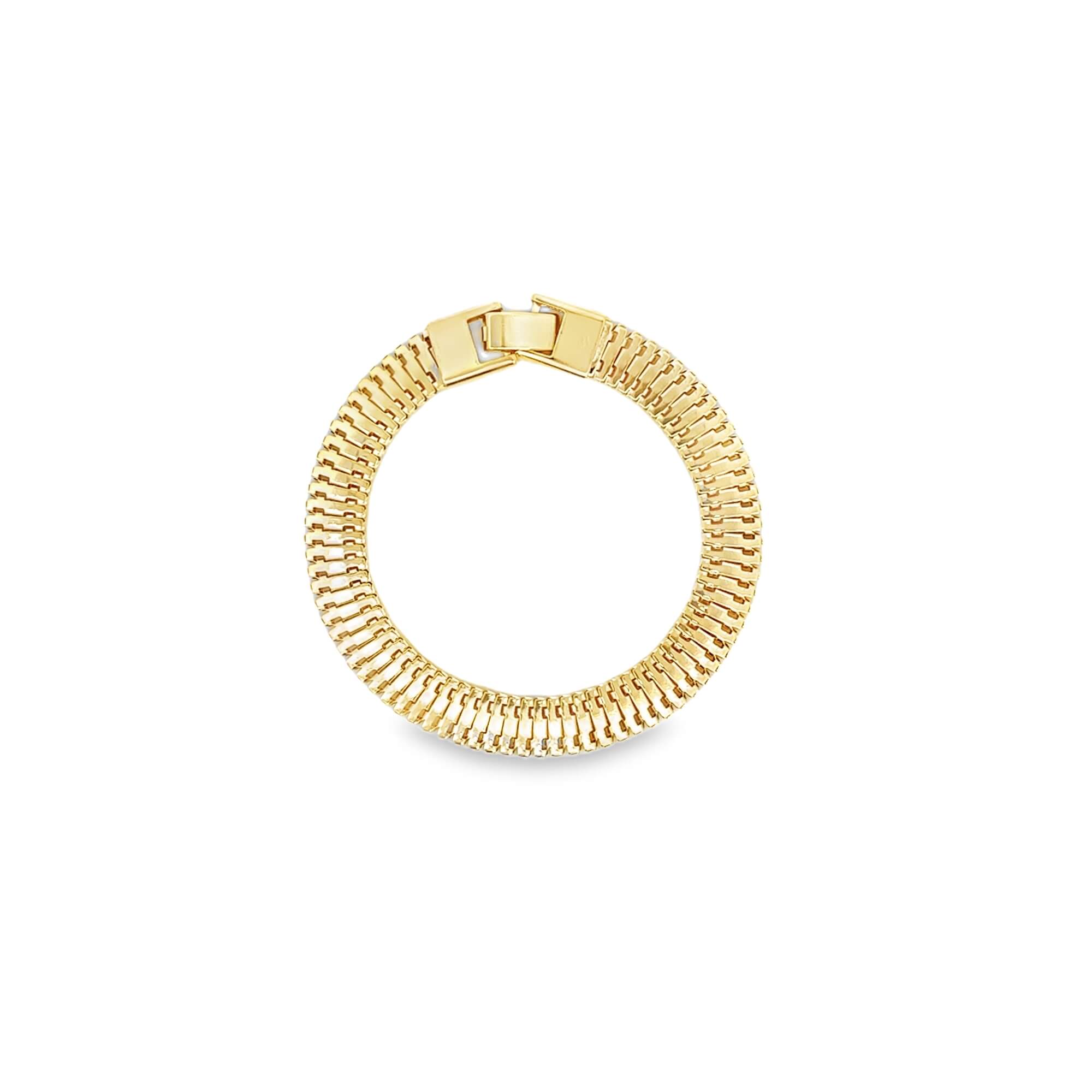 MIA Jewelry - Wholesale Schakelarmband - 8 mm brede haringgraat slang gesp sluiting armband (H221/I578)1