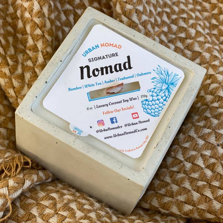 Urban Nomad - Wholesale Jar/Filled Candle - Serenity | Luxury Coconut Soy Concrete Candle4