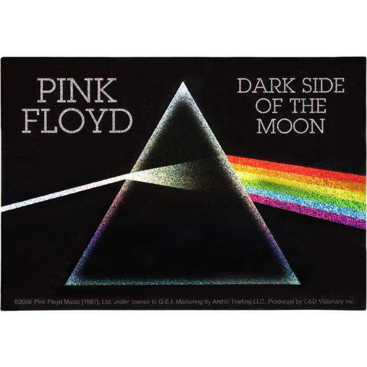 Sticker - Pink Floyd - DSOTM - GLITTERY!! - Rock Music Band for wholesale by Square Deal Recordings & Supplies