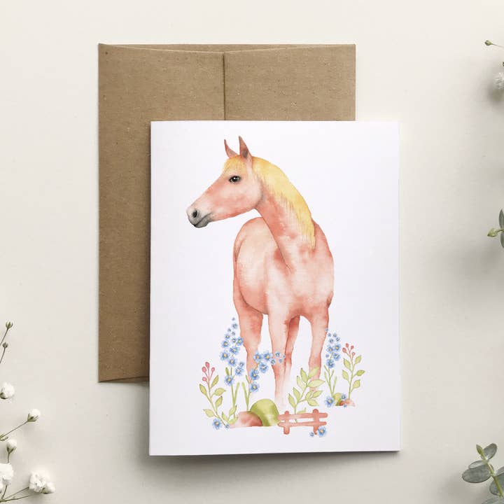 Cartão de felicitações Cavalo por atacado de Katrinn Pelletier Illustration + art