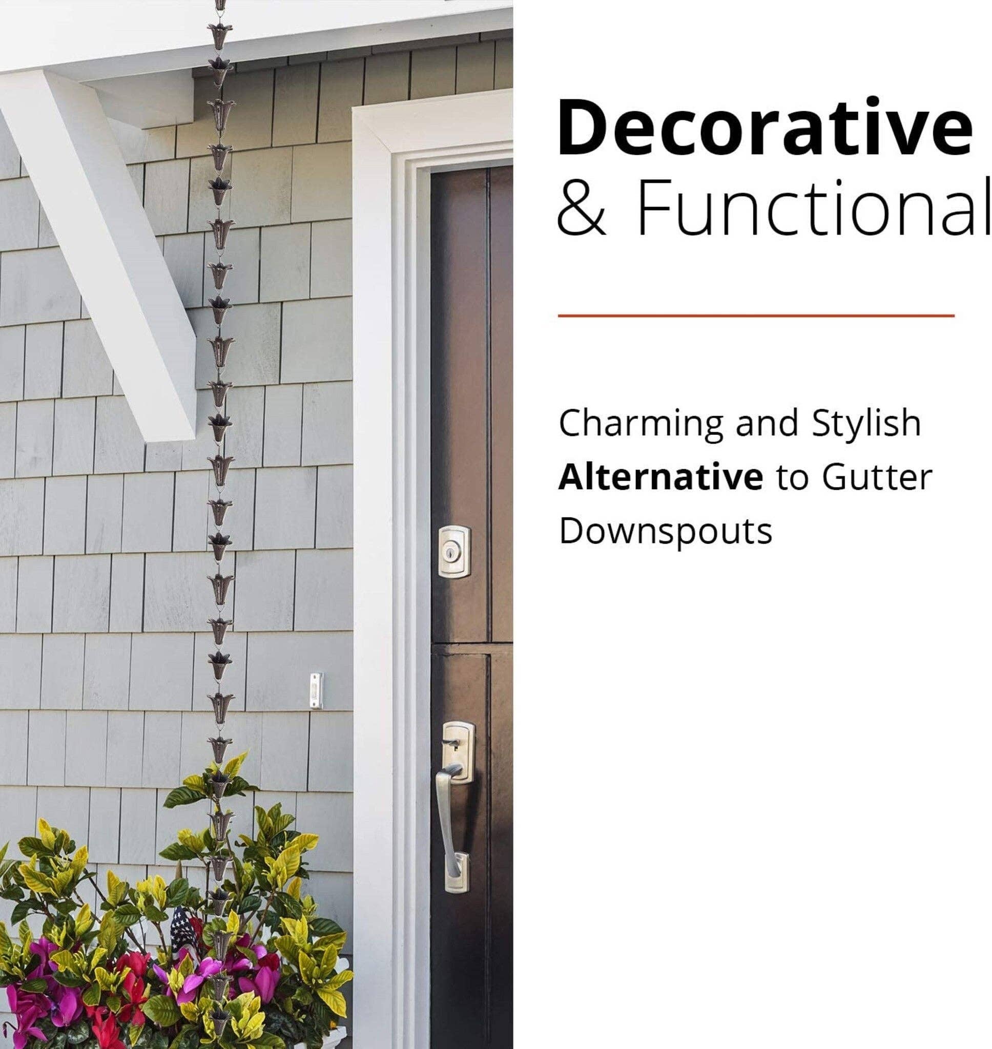 NACH - Vente Outil de jardinage - Chaîne de pluie en fonte Lily2