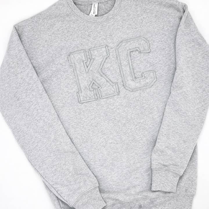 KC Applique Sweatshirt for wholesale by AMD Embroidery KC