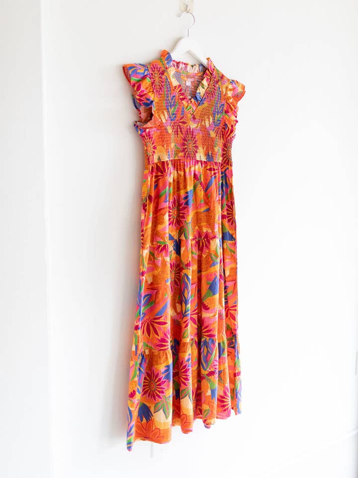 Lilly Dress- Tropic - final sale for wholesale by Briton Court
