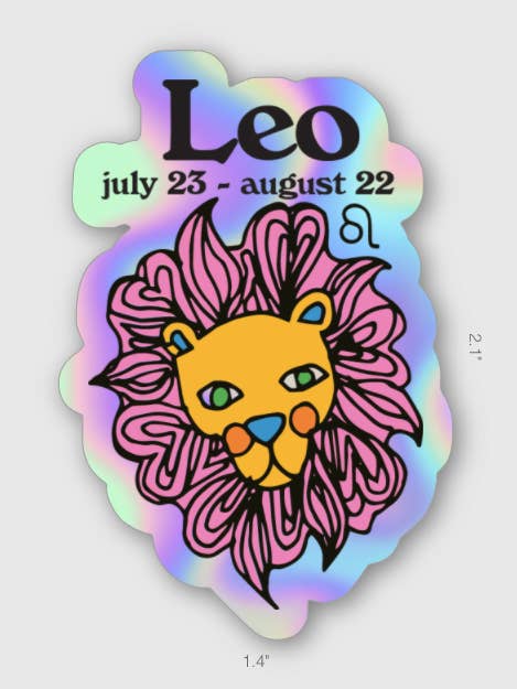 ZODIAC - Adesivo Leo por atacado de Ash + Chess