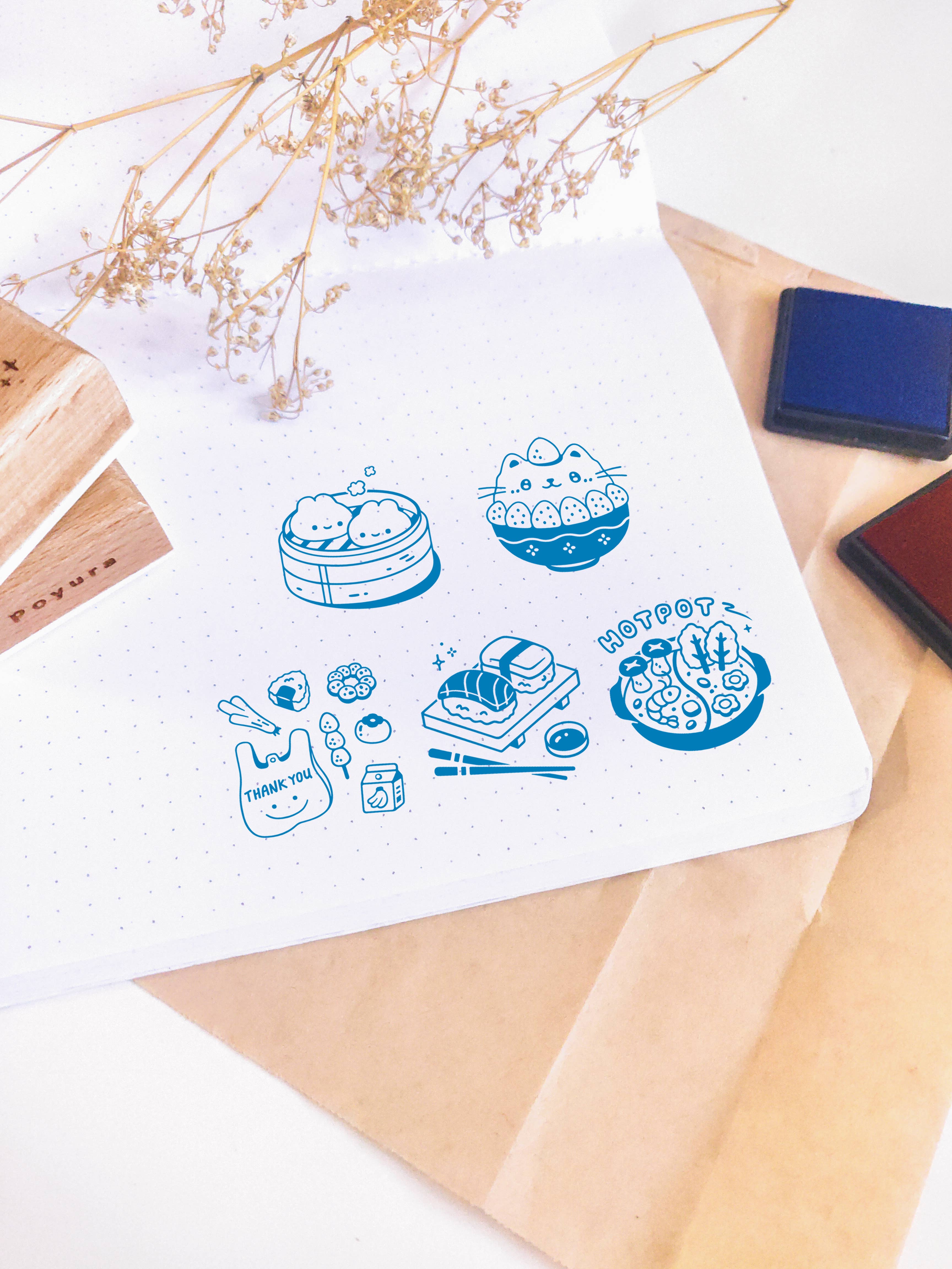 Poyura - Wholesale Rubber/Decorative Stamp - Sushi Wooden Stamp2