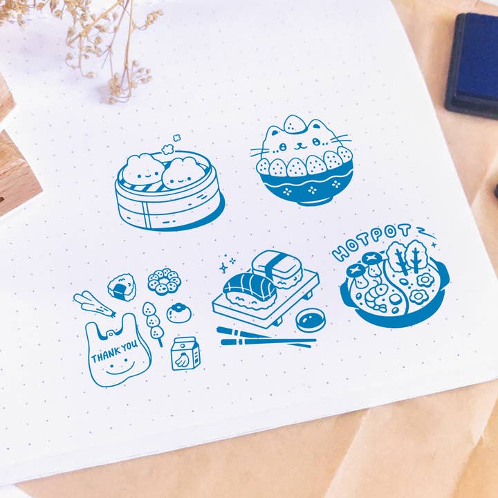 Poyura - Wholesale Rubber/Decorative Stamp - Asian Mart Wooden Stamp2