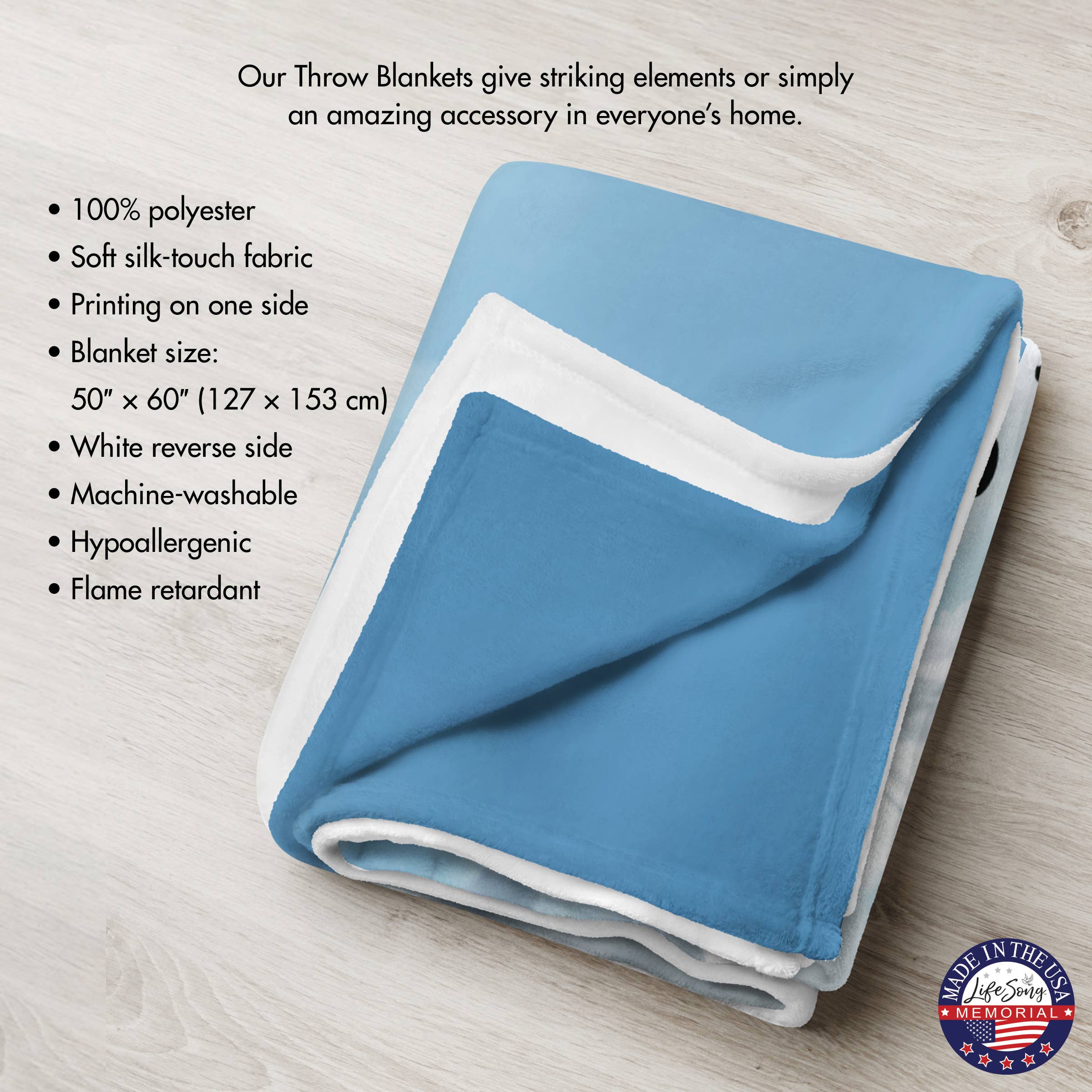 LifeSong Milestones - Wholesale Throw Blanket - Sympathy Dove Memorial Blanket: If Tears Could Build1