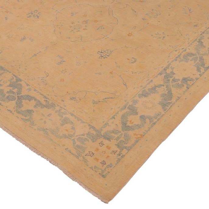 Arshs Fine Rugs - Wholesale Area rug - Bohemian Ziegler Hue Tan/Blue Wool Rug - 10'0'' x 13'7''3