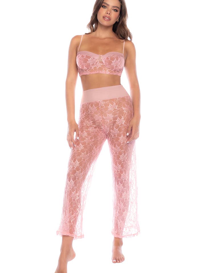 7600 Two Piece Pajama Set Rose for wholesale by Mapale