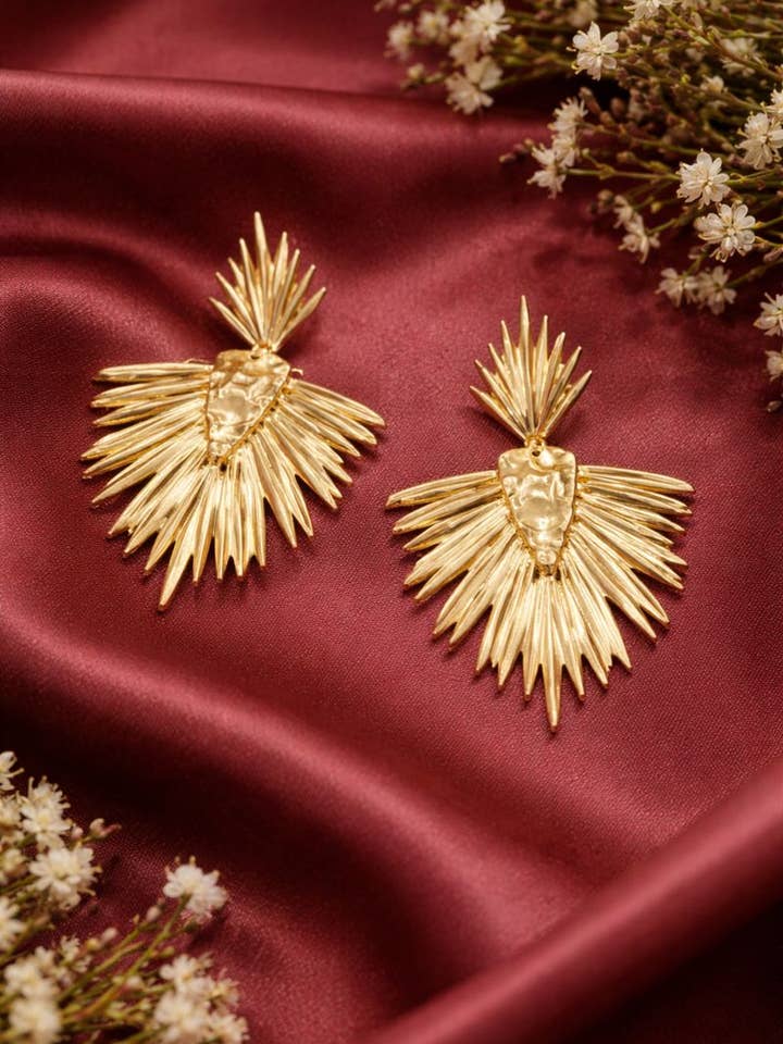 Hjärtörhängen: Guldpläterat stål för wholesale av Wild & Free