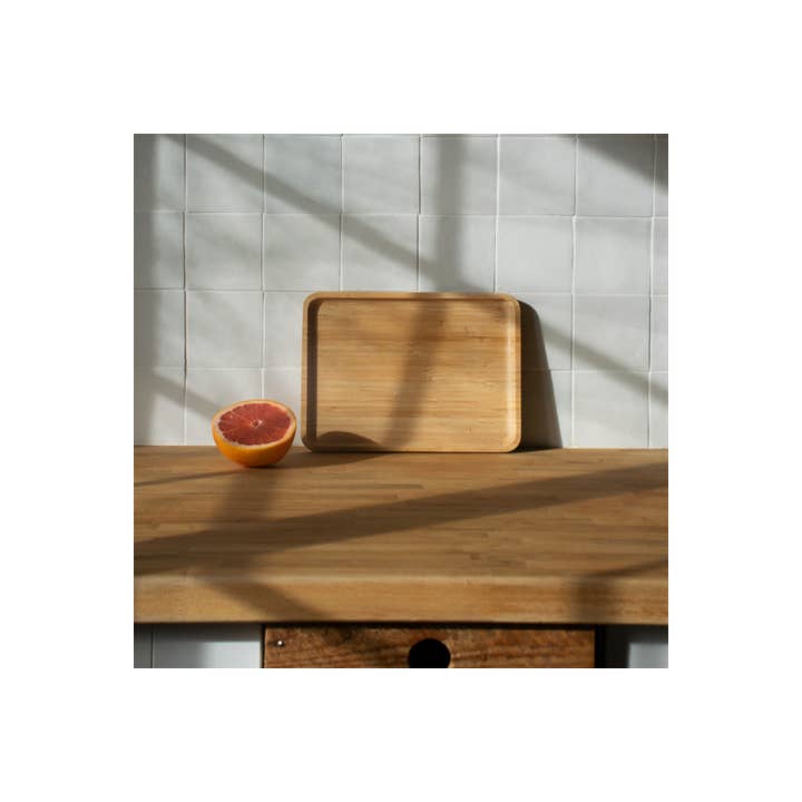 Bandeja de Servicio de Bambú Natural para venta al por mayor de Pebbly France