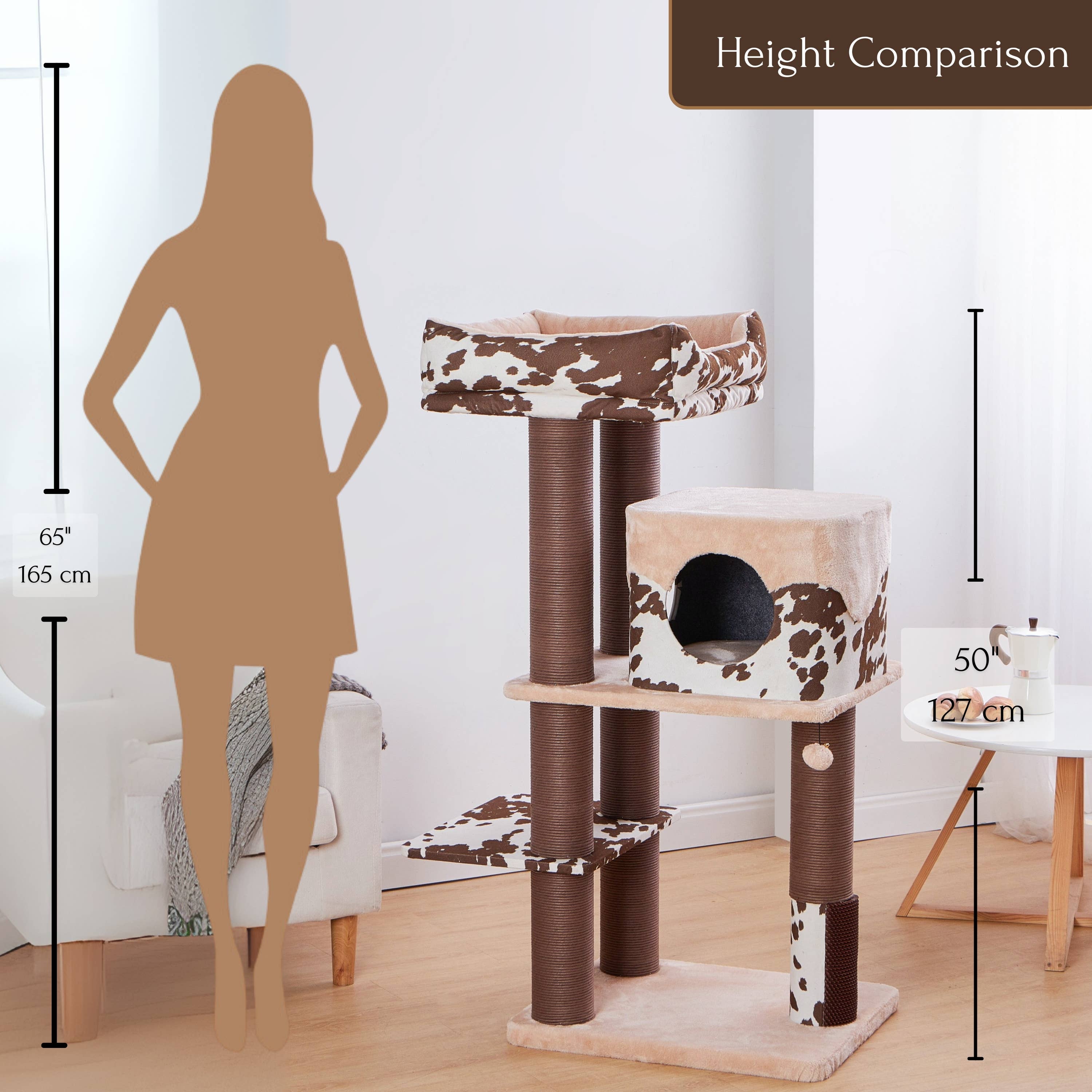 PetPals Group - Wholesale Pet Scratcher - Cat - PetPals 50” Grand Maine Coon™ Cat Tree – Cowboy9