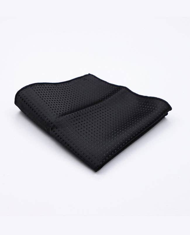 Unipap's – wholesale Costume – Child – Black Suit Pocket Square No. 1 with Polka Dots in Polyester "Louis"0