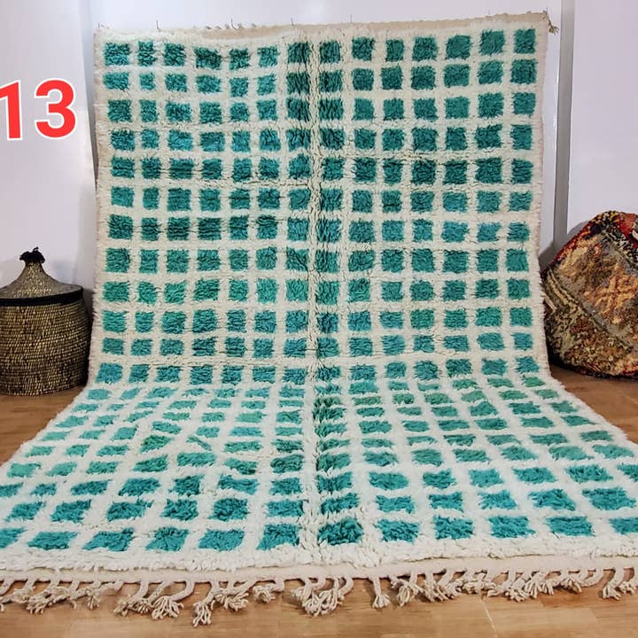 Alfombra de lana Beni Ourain auténtica anudada a mano 200×300 cm 417 para venta al por mayor de Maroccarpets Poufs and pillows wholesale +31648976894