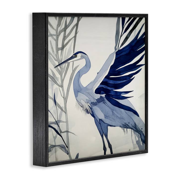 Stupell Industries – wholesale Wall sign – Whimsical Blue Heron - Framed Wall Art13