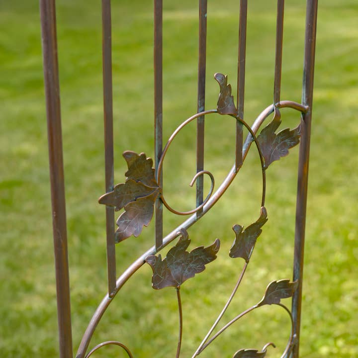 Zaer Ltd. International - Wholesale Outdoor Ornament/Decor - Iron Garden Gate w/Side Plant Stands "Stephania" in 3 Colors13
