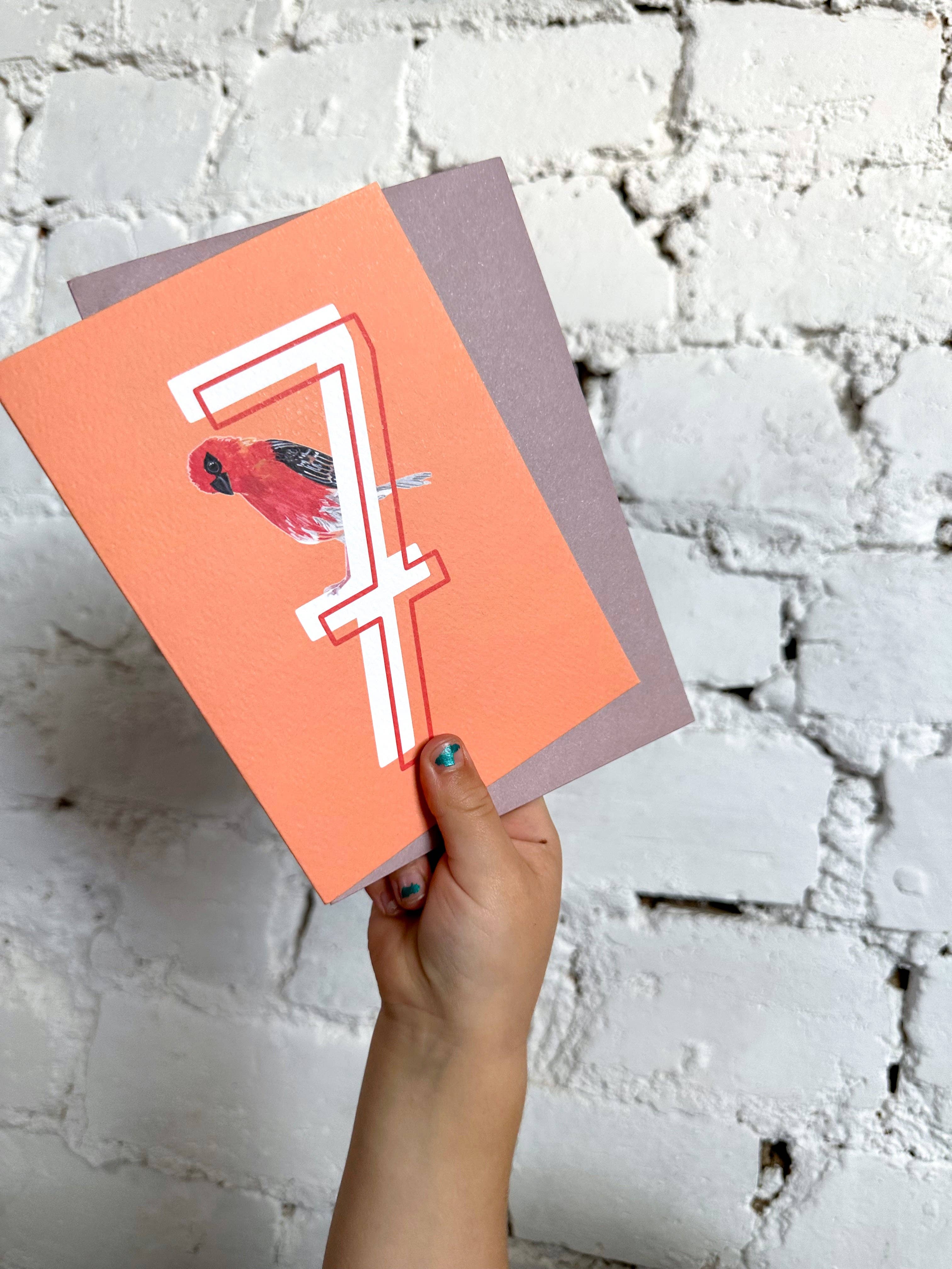 This Thursday – wholesale Birthday card – 7 Madagascan Fody Card1