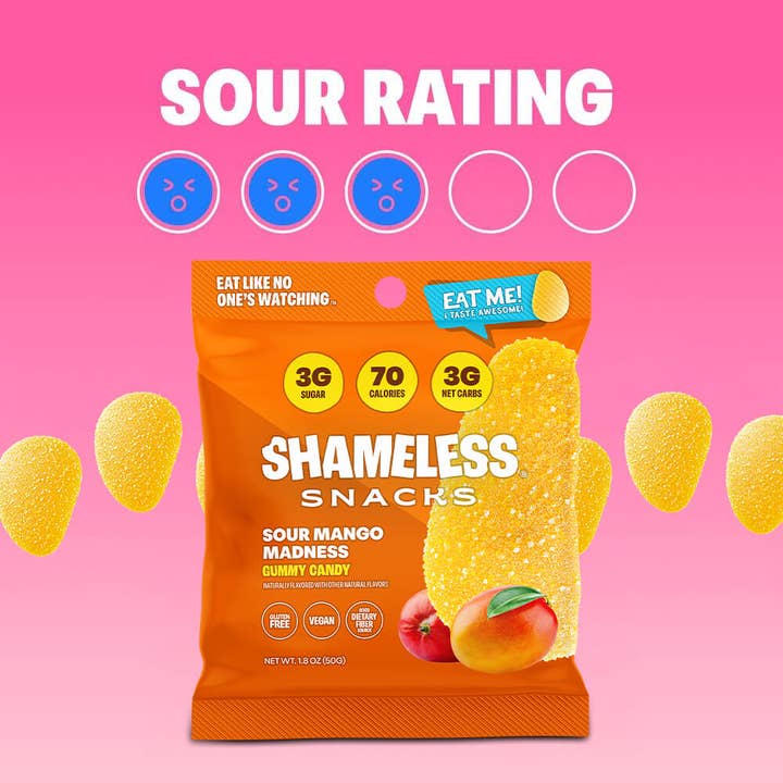 Shameless Snacks - Wholesale Gummy - SOUR MANGO MADNESS7