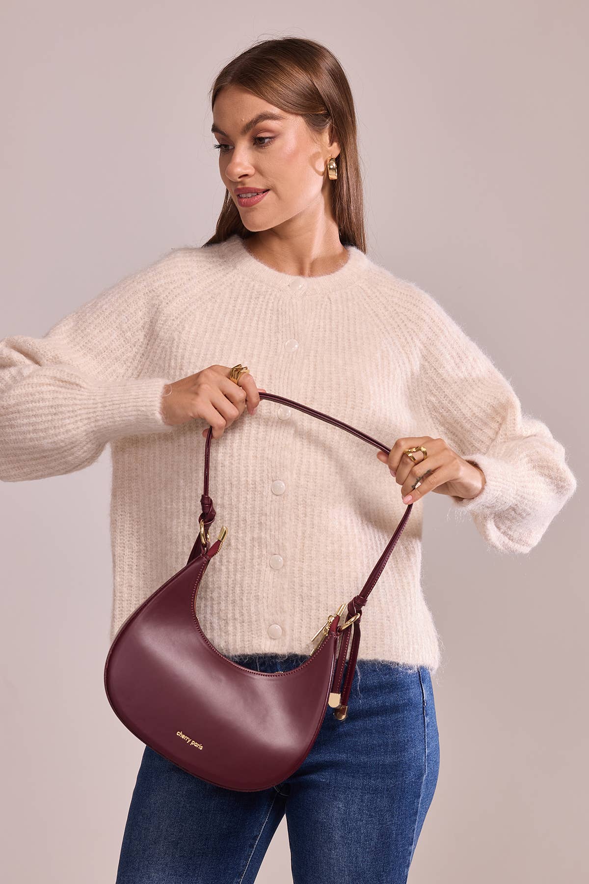 Cherry Paris - Vendita all'ingrosso Tracolla - Donna - Borsa a spalla in pelle liscia ALISSA - 417920