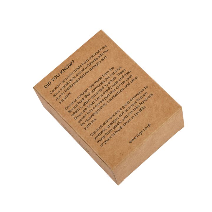 Re:gn - Wholesale Cleaning Sponge - Biodegradable Coconut Kitchen Scourers - Pack of 52