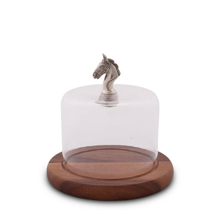 Horse Glass Covered Cheese Wood Board for wholesale by Vagabond House