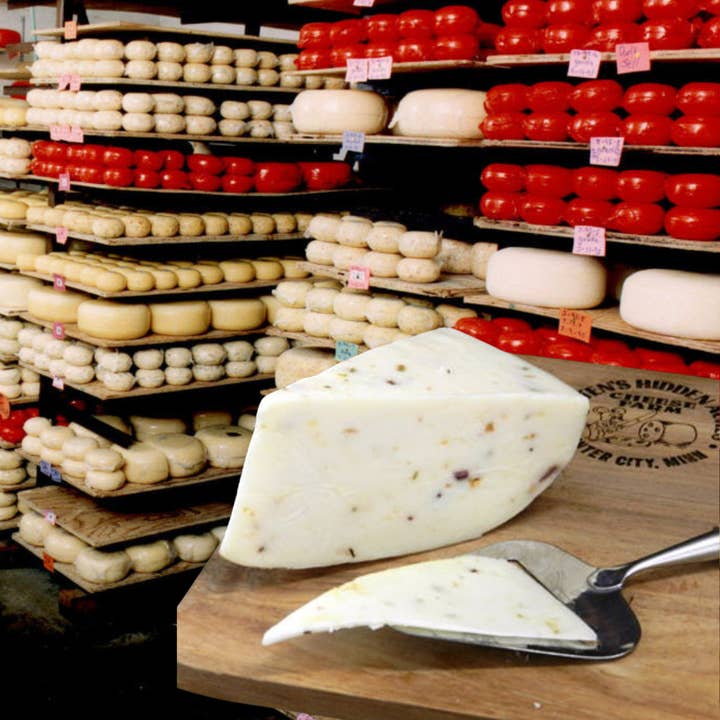 Eichtens Cheese - Wholesale Cheese - Gouda Cheese - Olive Tapenade Gouda Wedge