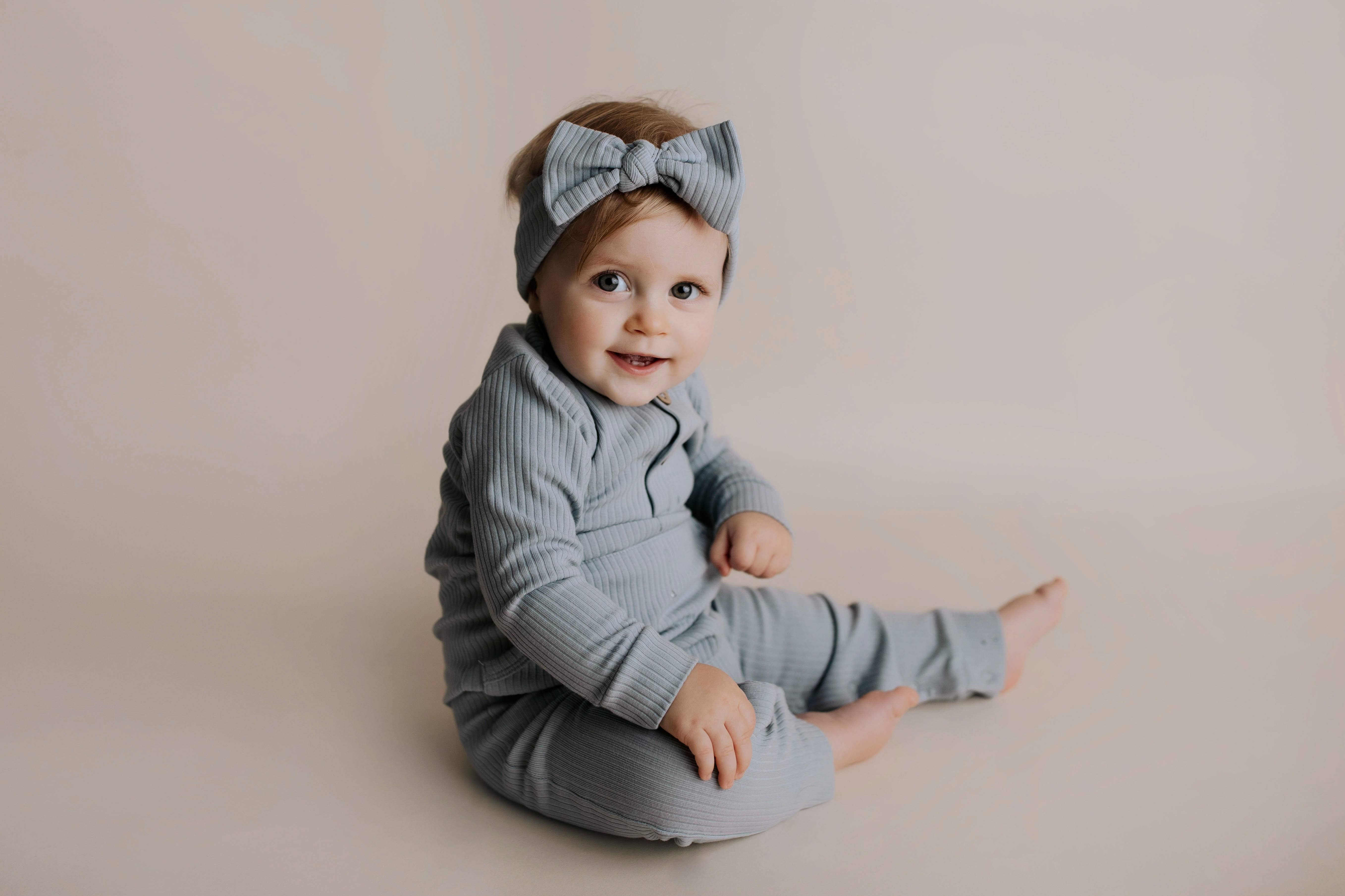 Three Little Tots - Wholesale Jumpsuit - Baby - Baby Ribbed Playsuit with Pockets and Bow8