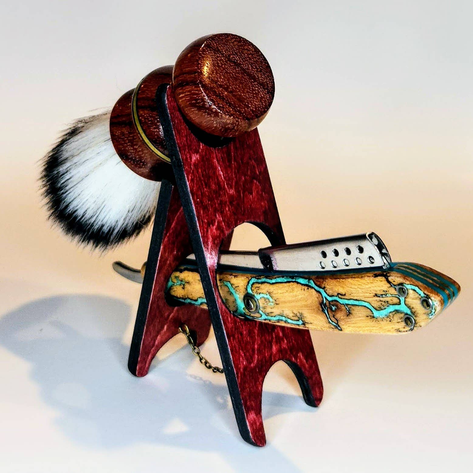 Roosevelt Grooming Company - Wholesale Razor Stand - Men's - Display Stand for Shaving Brush & Razor15