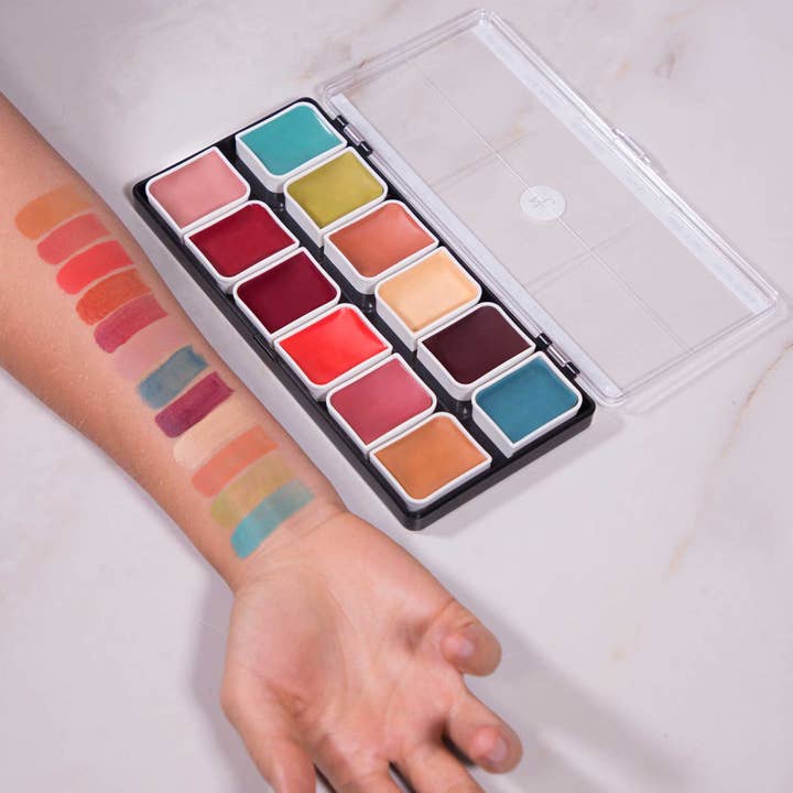 Narrative Cosmetics – wholesale Face make-up palette – 12 Color Complexion Alcohol Activated Palette