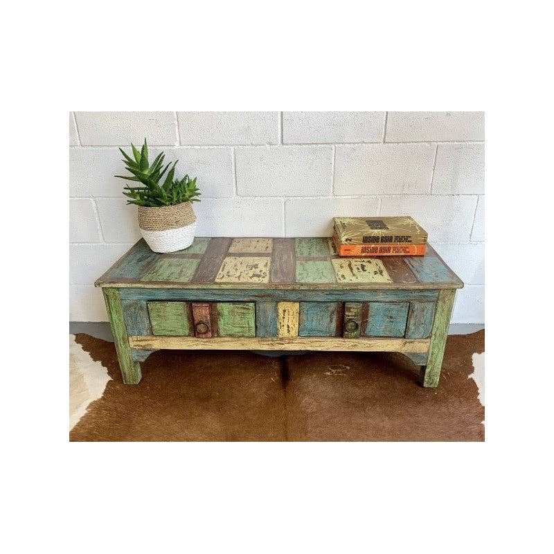 Paloma Black (Casa Natura Design, S.L.) – Engroshandel Konsolbord – Unik lavt skab ideelt til TV lavet af genbrugstræ0