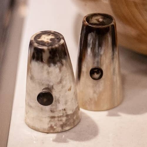 Horn Salt & Pepper Shakers for wholesale by Amani ya Juu