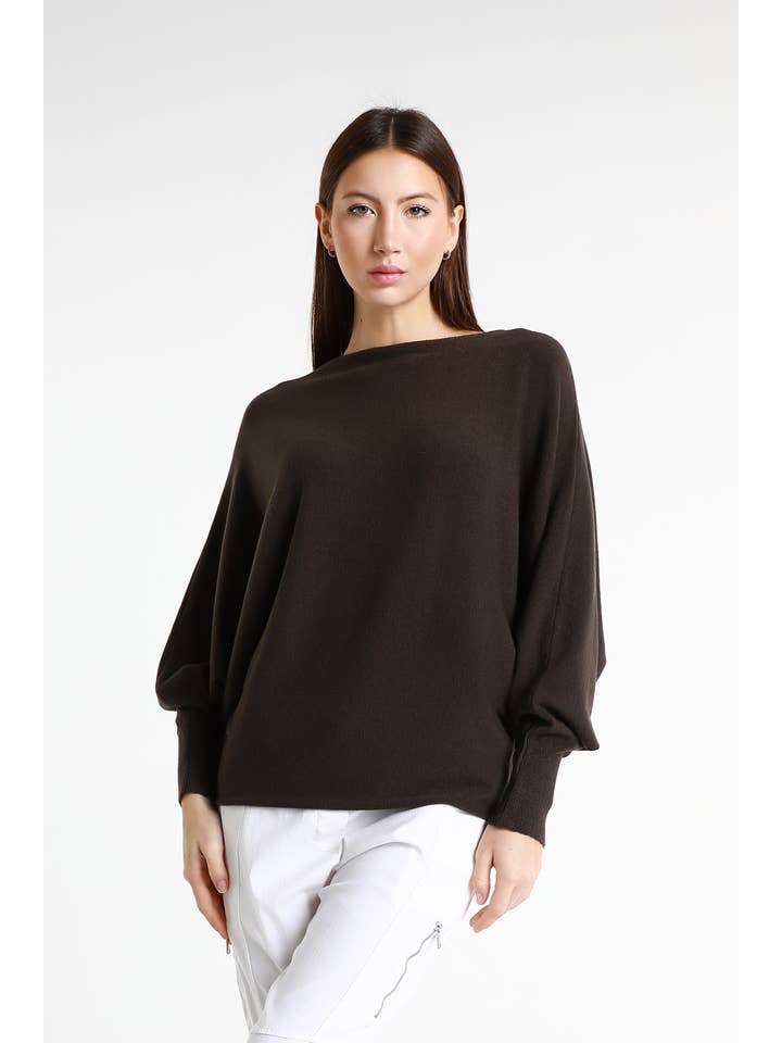 TINA Stephens Italy/Tees By Tina – Großhandel Strickpullover – Damen – Mylah Seriously Weicher Fledermaus-Pullover (BLS413)34