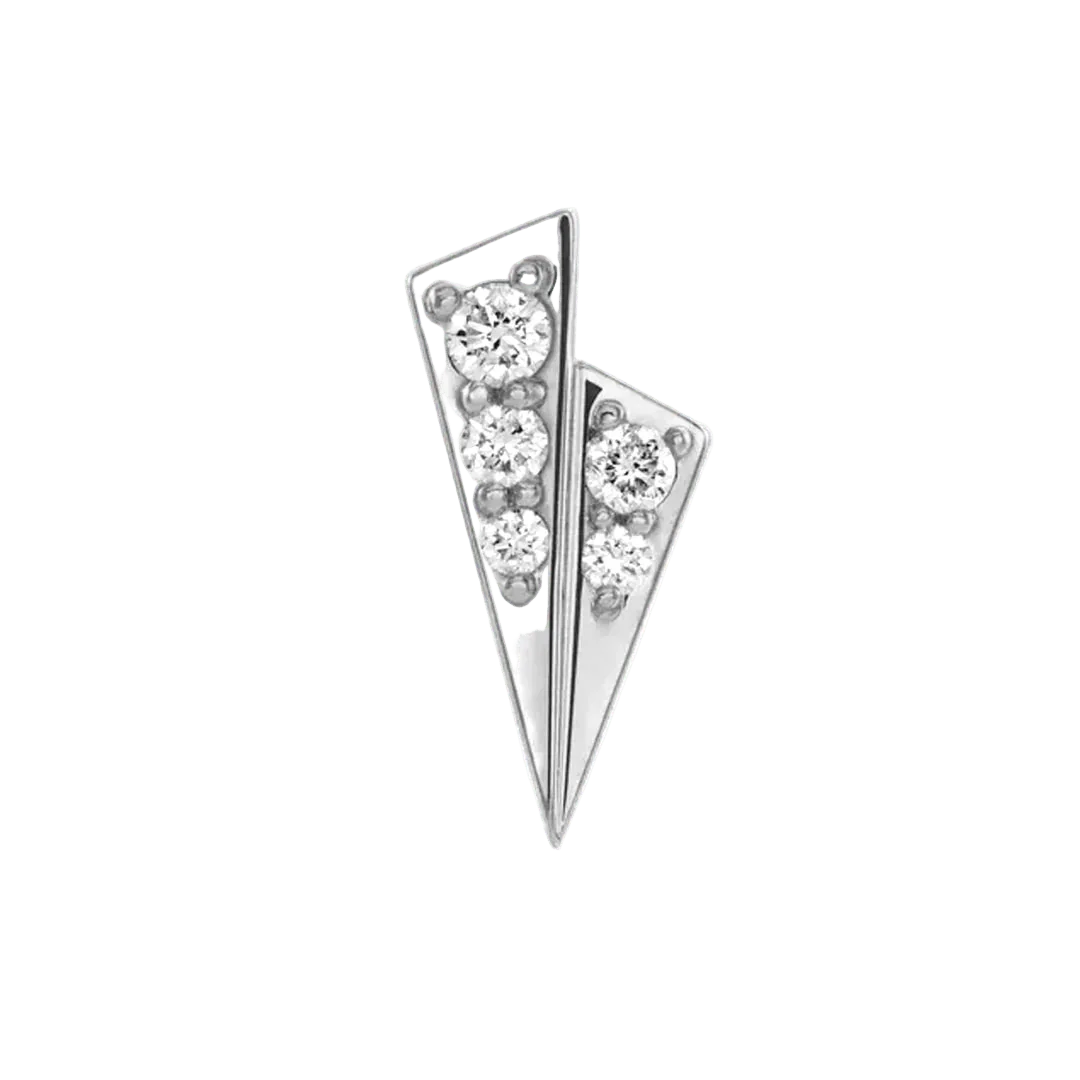 Piercing-zone - Wholesale Single Earring - Alla – 14K/18K Gold Multi-Stone Threadless End7