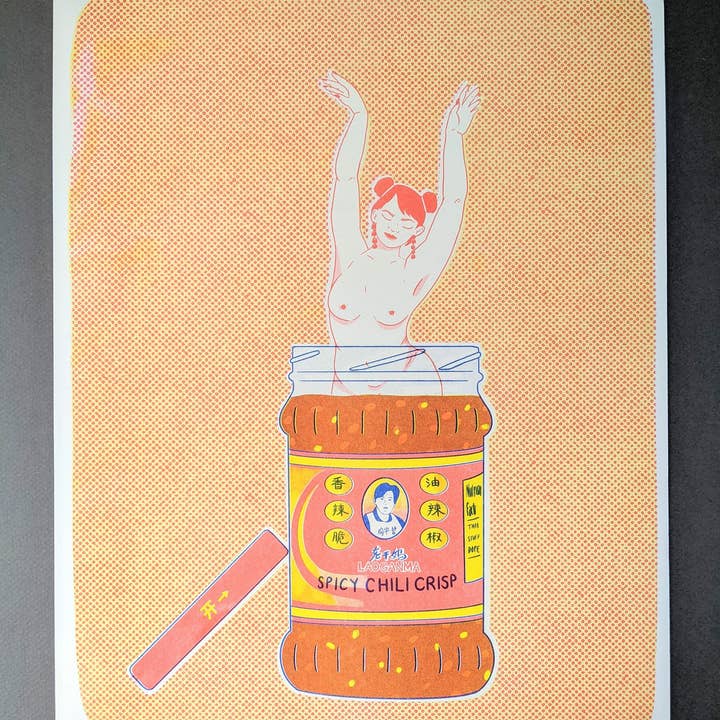 Christina Hu – wholesale Konsttryck – Lao Gan Ma Flickvän Risograftryck | 11"x14"1