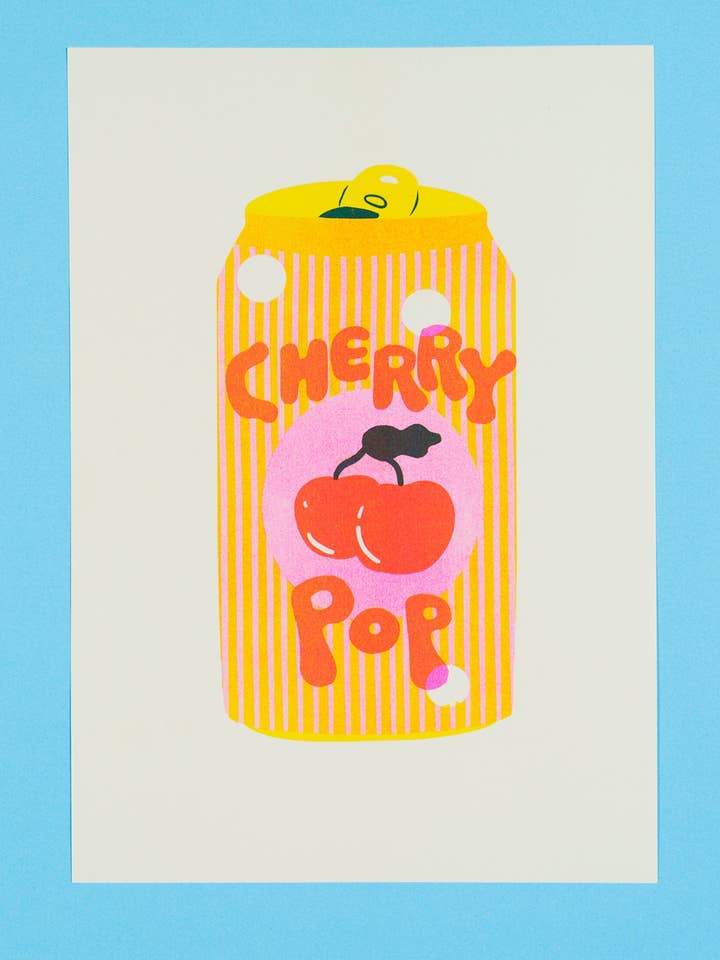 Stampa Ciliegia Pop per la vendita all'ingrosso da parte di naomi wilkinson illustration