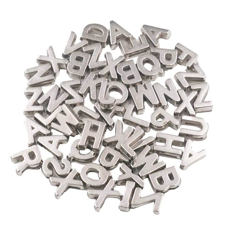 Angels Craft - Wholesale Beads - Acrylic Alphabet Silver Beads for DIY jewelry making 1