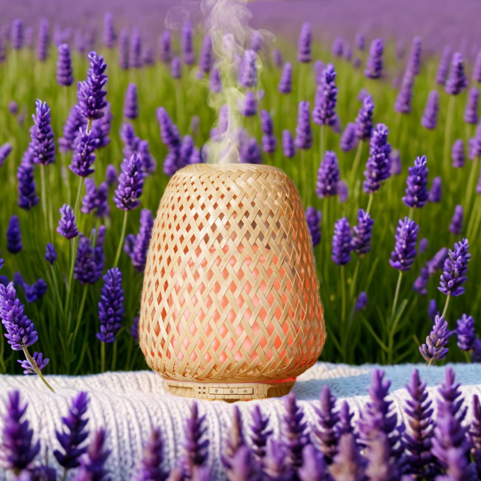 Zen'Arôme - Vente Diffuseur électronique - Diffuseur Huile Essentielle en Bambou Naturel Tressé Olaki4