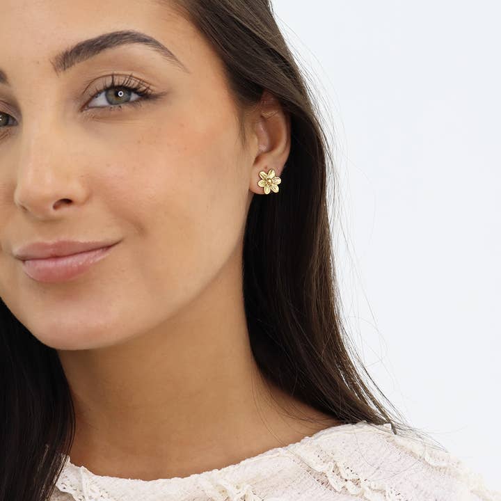 KARINE SULTAN – wholesale Stud/post earrings – Delicate Small Flower Stud Earrings1