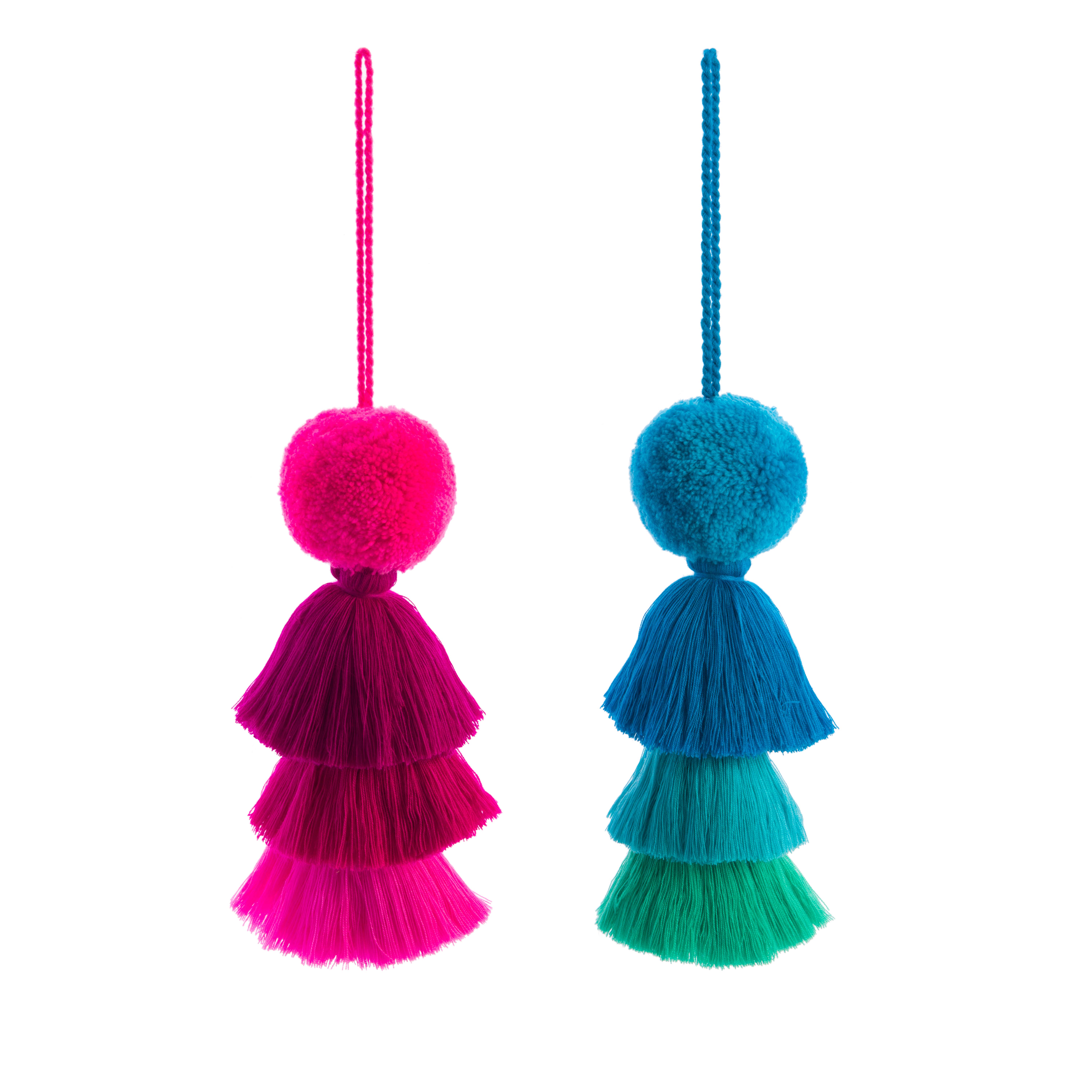 PomPom Galore - Venta al por mayor Accesorio para bolsos/monederos - Mujer - Botín con borlas Pom Pom Trio, 7 cm, color rosa3