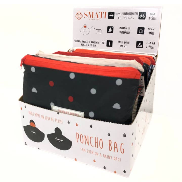 SMATI – Poncho - Mulher por atacado – Caixa de Ponchos de Chuva - 12 Padrões Misturados